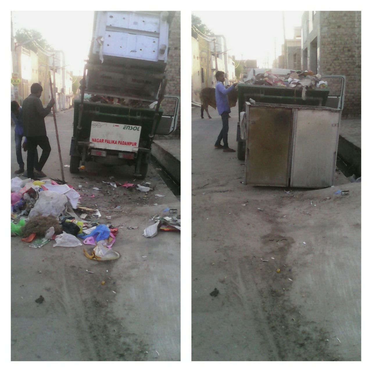 Nagarpalika dwara 28-10-2016 ko shahar ke ward no. 3 mein new mandi road ki sadko and naliyo ki gahan sfai ki gai and foging machine chalai gai. abhiyan ke douran nagarpalika karamchariyo dwara 31 kg polithine pakdi gai and dukandaro ko polithine ka use na karne ki samjhaish ki gai